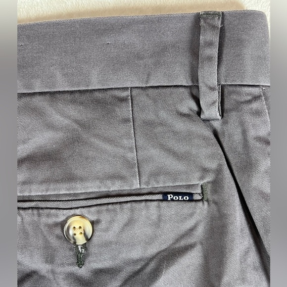 Polo Ralph Lauren 35W All Over Polo Print Gray Flat Front Shorts - Picture 5 of 9